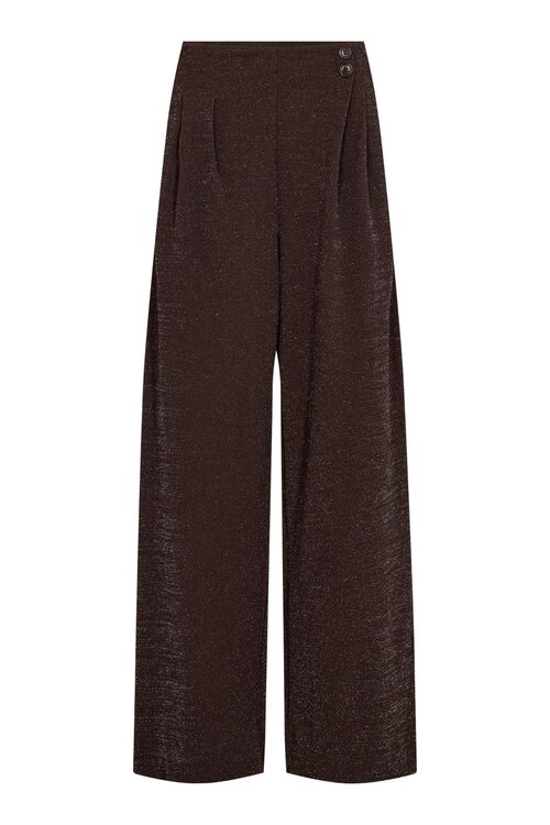 Co'couture Esti glitter broek bruin