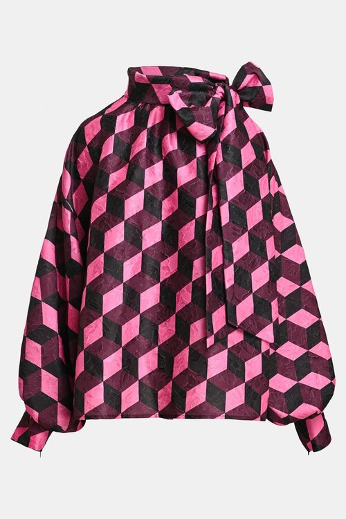 Essentiel Antwerp Blouse met strik print black