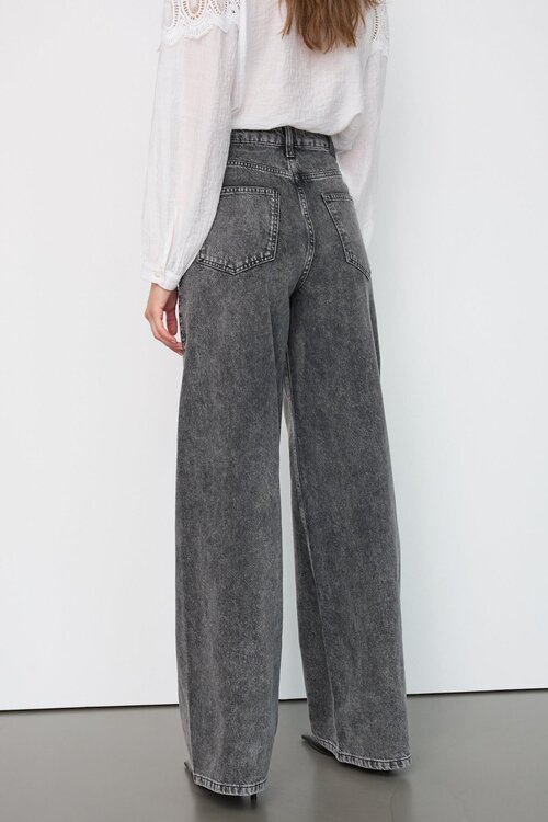 Co'couture Vicky wide leg jeans zwart