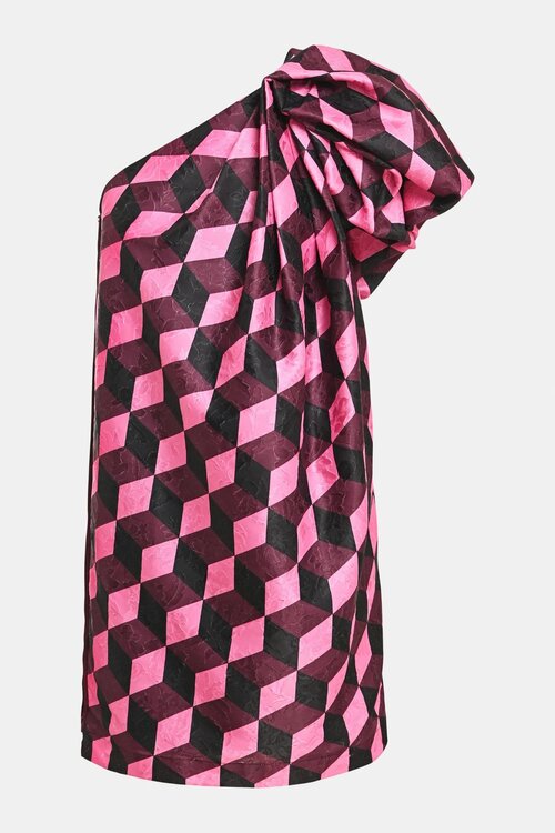 Essentiel Antwerp Mini jurk print black/pink