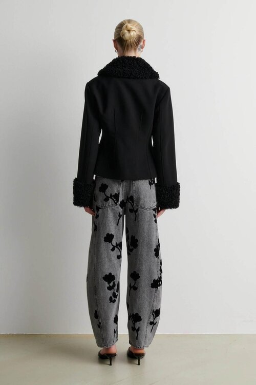 Second Female Lawrissa barrel jeans grijs