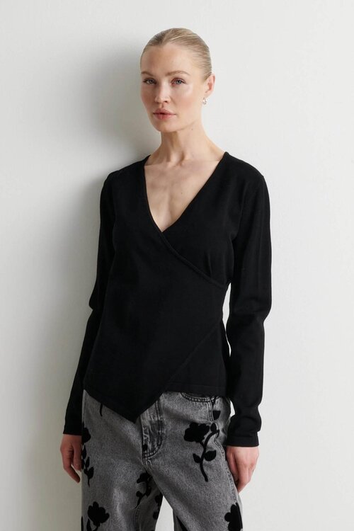 Second Female Stina Wrap Knit zwart