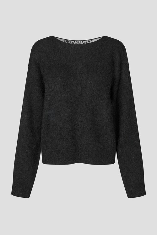 Second Female Brook Knit trui kant zwart