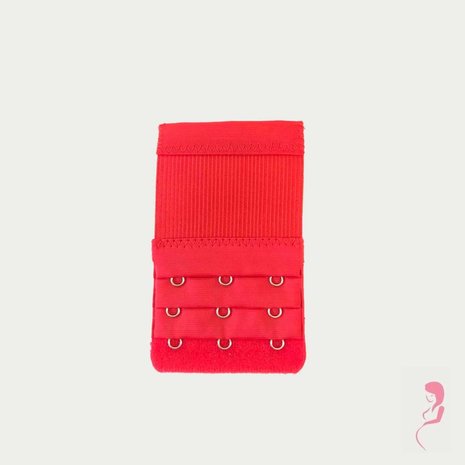 Op en Top Beha Verlengstuk / Verlenger 3 Haaks met Elastiek Rood (per stuk)