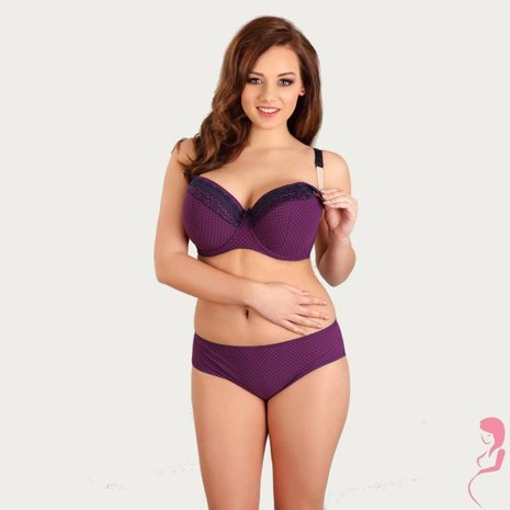 Lupoline Zwangerschapsbh / Voedingsbh Prettiest Purple Dots Lupoline Zwangerschapsbh / Voedingsbh Prettiest Purple Dots