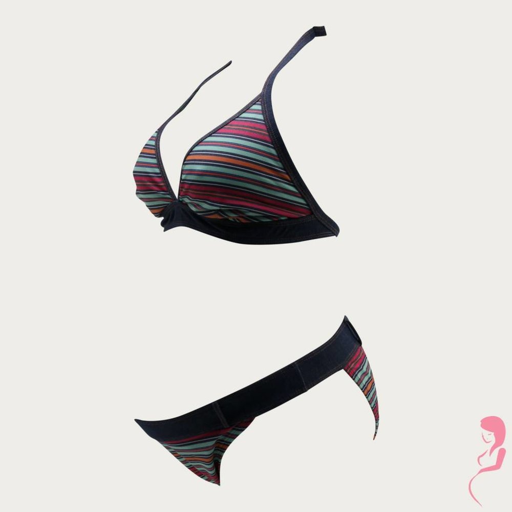 Pez D'or ZwangerschapsBikini Collored Stripe
