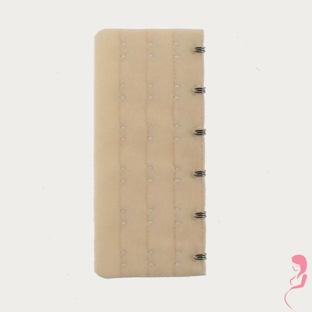 Op en Top Beha / Corset Verlengstuk / Verlenger 6 Haaks Huidskleur (per stuk)