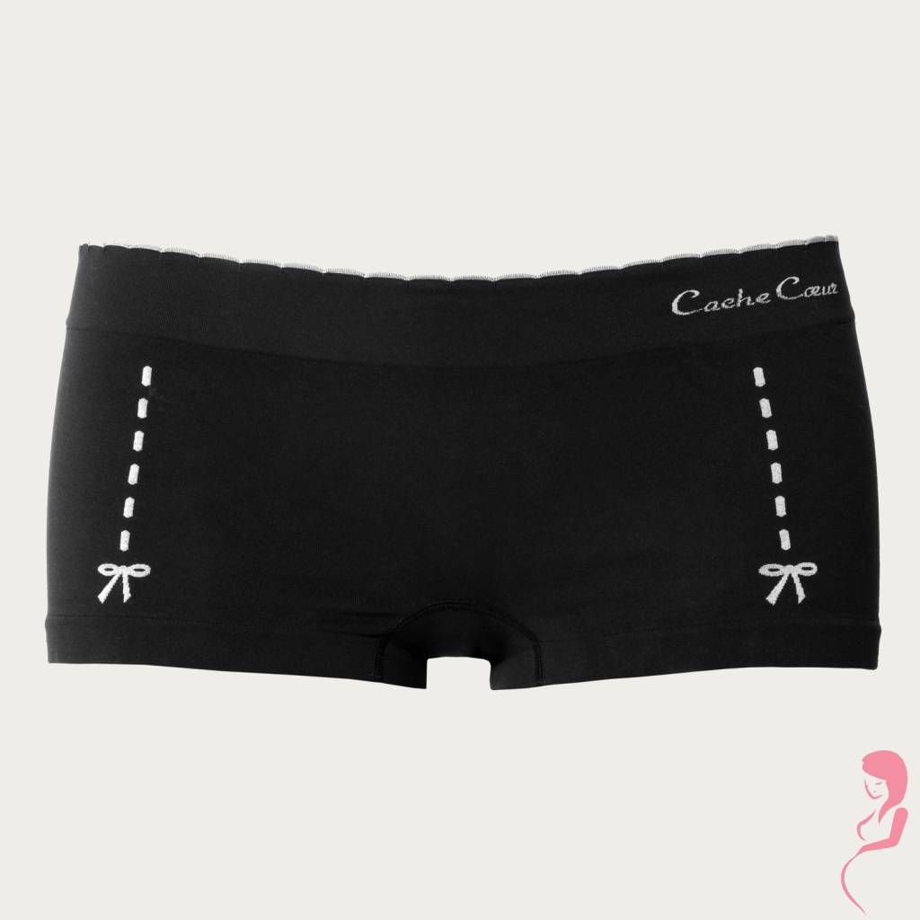 Cache Coeur Shorts Illusion Zwart super zacht en naadloos