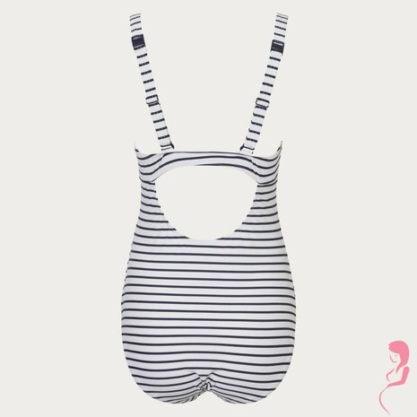 Mamalicious ZwangerschapsBadpak / PositieBadpak Josefine Stripy White