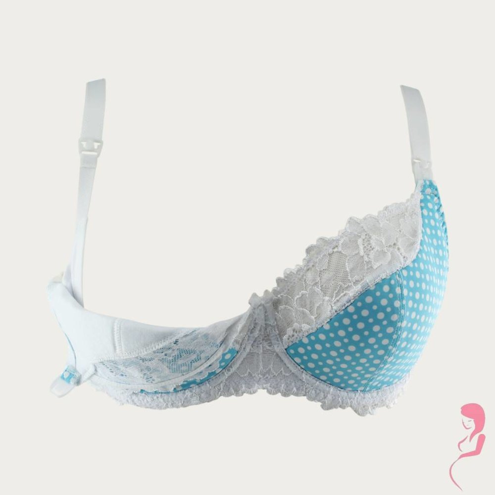 BB (Benefit) Borstvoedingsbh / Zwangerschapsbh Mama Katie Blauw/Wit BB (Benefit) Borstvoedingsbh / Zwangerschapsbh Mama Katie Blauw/Wit