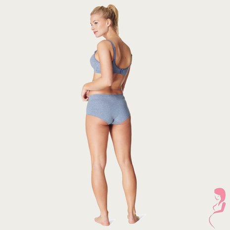 Noppies Zwangerschapsslip/zwangerschapsshort Cotton Blue Melange Noppies Zwangerschapsslip/zwangerschapsshort Cotton Blue Melange