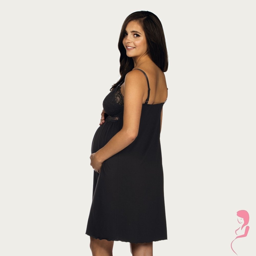 Lupoline Zwangerschapsjurk / Voedingsjurk Deep Black Lupoline Zwangerschapsjurk / Voedingsjurk Deep Black