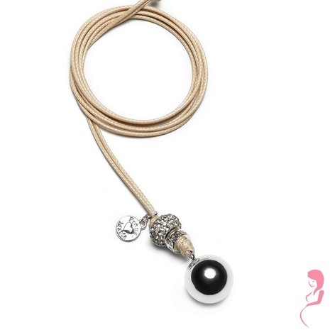 Proud MaMa Zwangerschapsketting Babybel Ketting Bling creme Proud MaMa Zwangerschapsketting Babybel Ketting Bling creme