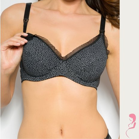 BB (Benefit) Zwangerschapsbh / Voedingsbh Mama Dots Zwart BB (Benefit) Zwangerschapsbh / Voedingsbh Mama Dots Zwart