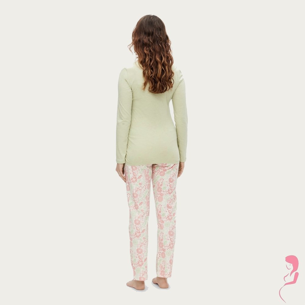 Mamalicious Zwangerschapspyjama / Voedingspyiama Mlmira Lia Celadon Green