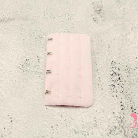 Op en Top BH Verlengstuk / Verlenger 4 Haaks Licht Roze (per stuk)