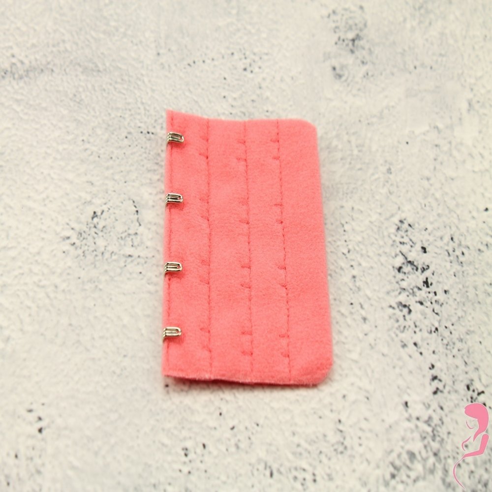 Op en Top BH Verlengstuk / Verlenger 4 Haaks Donker Baby Roze (per stuk)