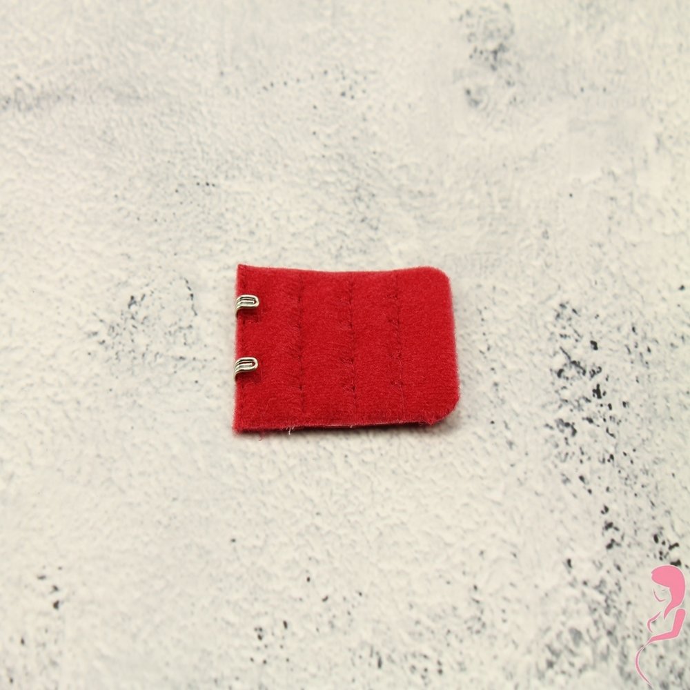 Op en Top BH Verlengstuk / Verlenger 2 Haaks Mat Rood (per stuk)