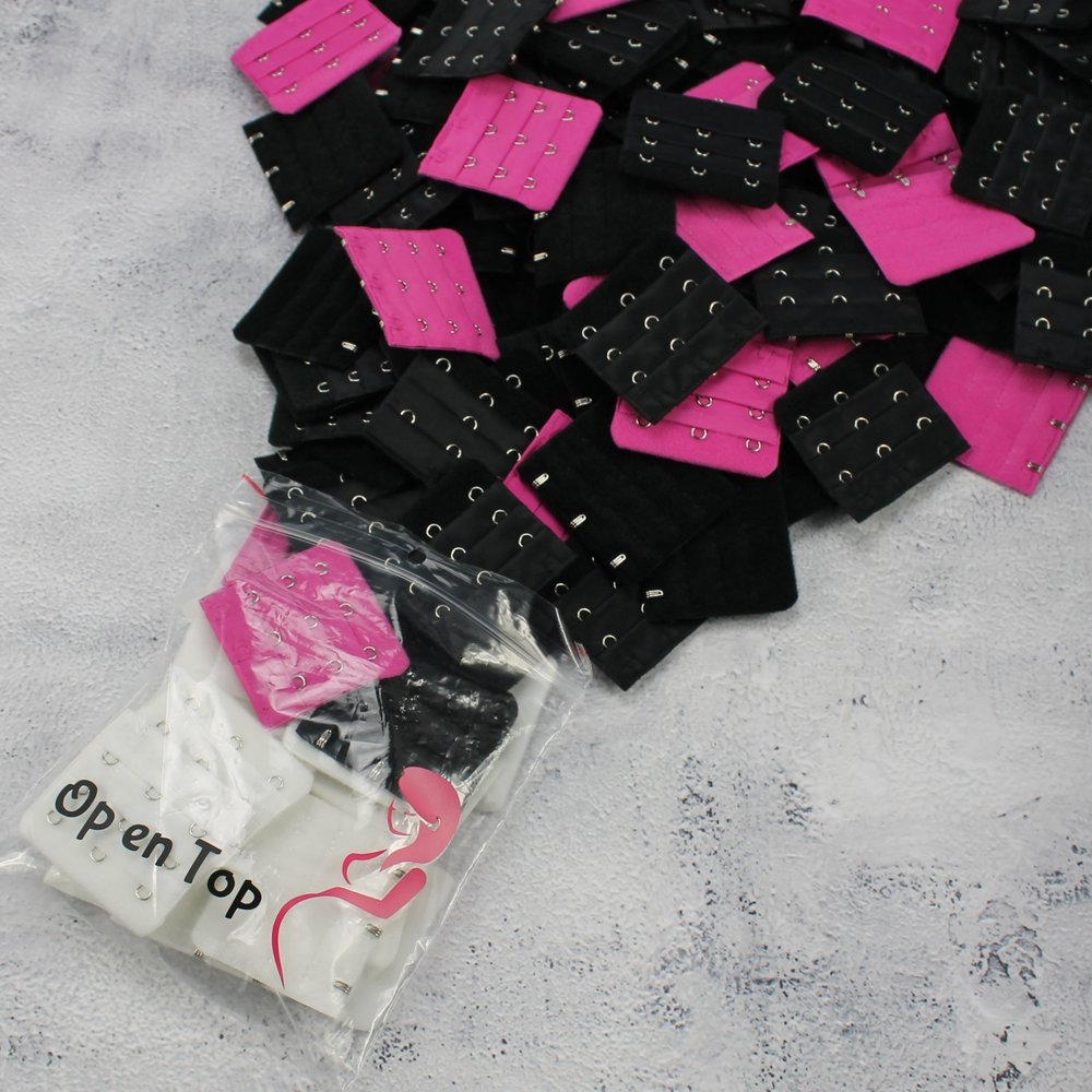 Op en Top BH Verlengstuk / Verlenger 2 Haaks Donker Baby Roze (per stuk)