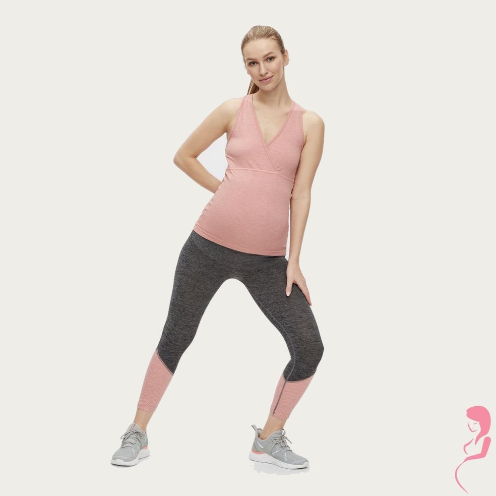 Mamalicious Sport Zwangerschapslegging MLFresh Active 7/8 Naadloos Rosette