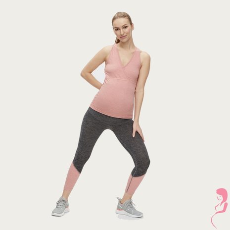Mamalicious Sport Zwangerschapslegging MLFresh Active 7/8 Naadloos Rosette