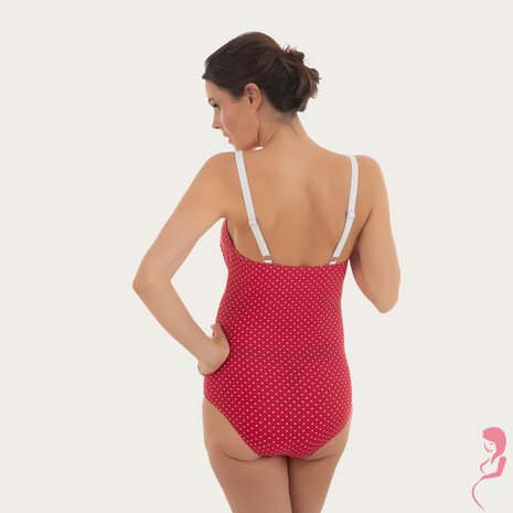 Petit Amour ZwangerschapsBadpak / PositieBadpak Antonie Anchor Red Rood
