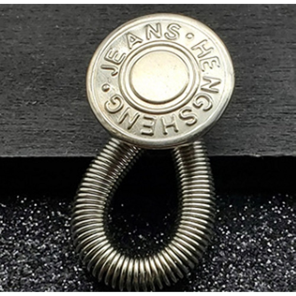 Op en Top Broek Verlenger Zilver Veer met zilveren knoop Jeans Hengsheng Op en Top Broek Verlenger Zilver Veer met zilveren knoop Jeans Hengsheng