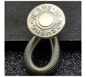 Op en Top Broek  Verlenger Zilver  Veer met zilveren knoop Jeans Hengsheng Op en Top Broek  Verlenger Zilver  Veer met zilveren knoop Jeans Hengsheng