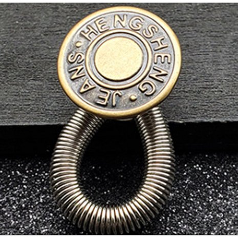 Op en Top Broek Verlengstuk / Verlenger Zilver Veer met koperen knoop Jeans Hengsheng Op en Top Broek Verlengstuk / Verlenger Zilver Veer met koperen knoop Jeans Hengsheng