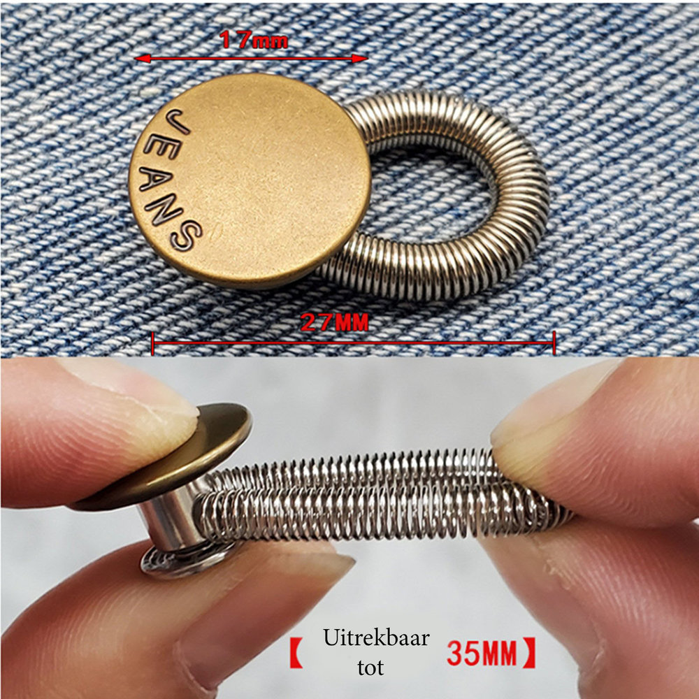 Op en Top Broek Verlengstuk / Verlenger Zilver  Veer koper Stars