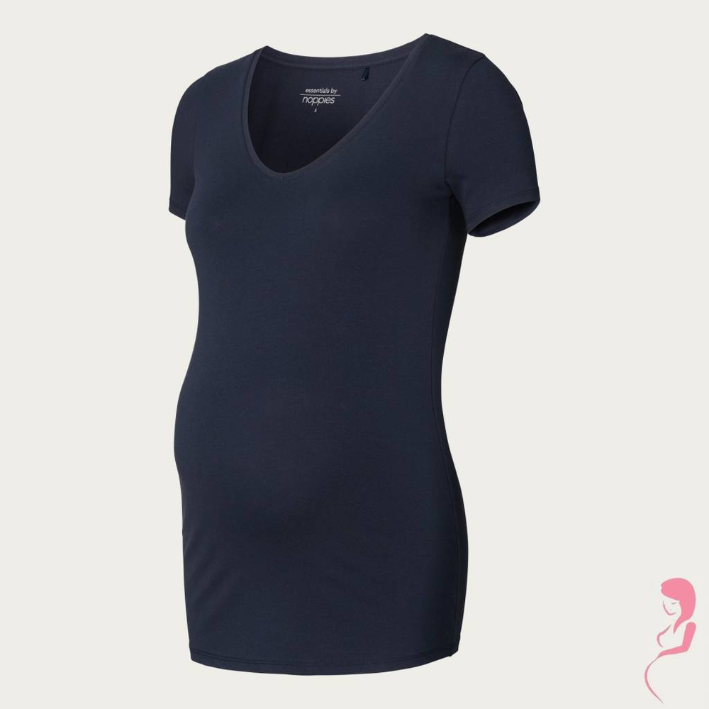 Noppies Zwangerschapsshirt Positieshirt Ronde Hals Berlin Korte Mouw Donker Blauw Noppies Zwangerschapsshirt Positieshirt Ronde Hals Berlin Korte Mouw Donker Blauw
