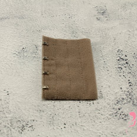 Op en Top BH Verlengstuk / Verlenger 4 Haaks Donker Bruin (per stuk)