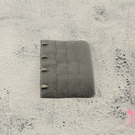 Op en Top BH Verlengstuk / Verlenger 4 Haaks Donker Grijs (per stuk)