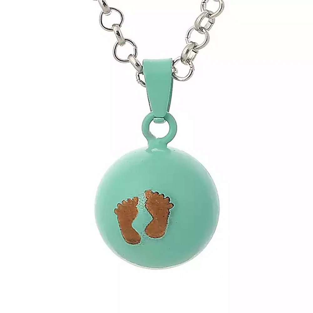 Lila Chime Zwangerschapsketting Babybel Ketting Voetjes Blauw Lila Chime Zwangerschapsketting Babybel Ketting Voetjes Blauw