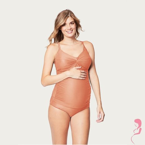 Rosewater Zwangerschapstankini / PositieTankini Frappe Salmon Rosewater Zwangerschapstankini / PositieTankini Frappe Salmon