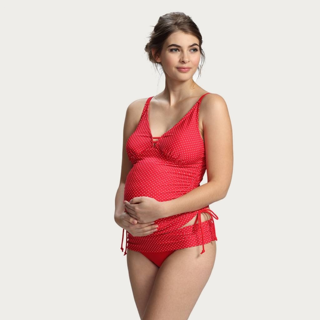 Petit Amour ZwangerschapsTankini Ava Opvallend Rood afbeelding