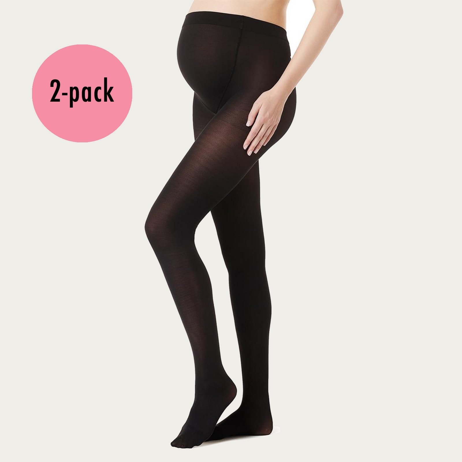 Noppies Zwangerschapspanty Positiepanty 50 Den Zwart 2-Pack afbeelding