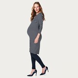 Noppies Zwangerschapsjurk 3/4 Mouw Marinestreep Noppies Zwangerschapsjurk 3/4 Mouw Marinestreep