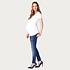 Zwangerschapsshirt V Hals Korte Rome Mouw Wit Zwangerschapsshirt V Hals Korte Rome Mouw Wit