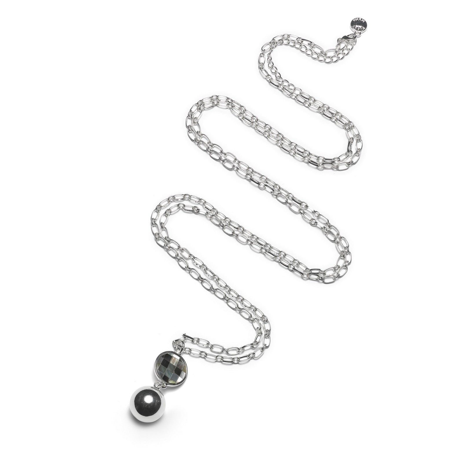 Proud MaMa Zwangerschapsketting Babybel Ketting Mother of pearl grey afbeelding