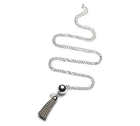 Proud MaMa Ballchain Babybel Ketting Fringes grey Proud MaMa Ballchain Babybel Ketting Fringes grey