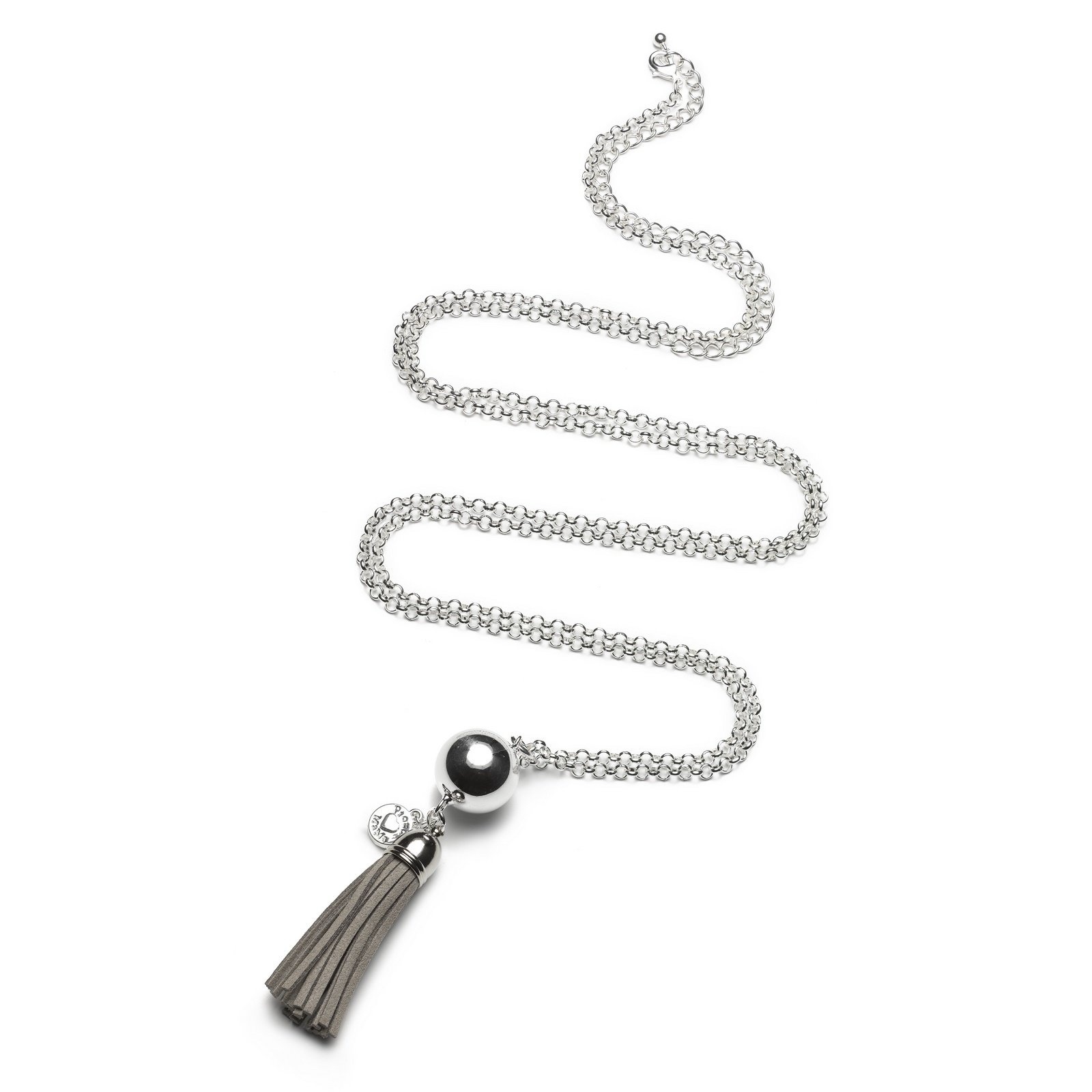 Proud MaMa Zwangerschapsketting Babybel Ketting Fringes grey afbeelding