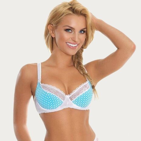 BB (Benefit) Borstvoedingsbh / Zwangerschapsbh Mama Katie Blauw/Wit BB (Benefit) Borstvoedingsbh / Zwangerschapsbh Mama Katie Blauw/Wit