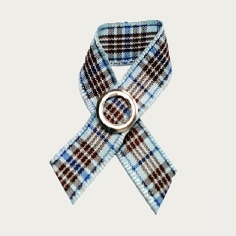 PoppeDop Boobytag Olivier Blauw/Witte Ruitjes