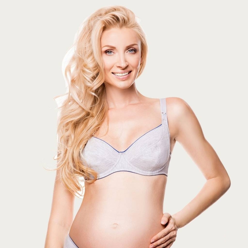 BB Sport Voedingsbh Positiebh Mama Active Grijs / Blauw afbeelding