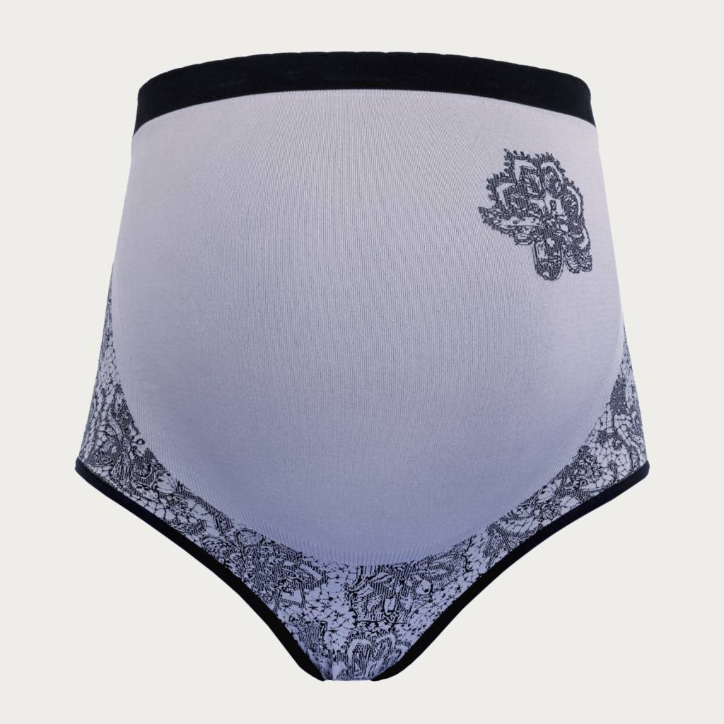 Cache Coeur Zwangerschapsslip Illusion Lace Wit Zwart afbeelding