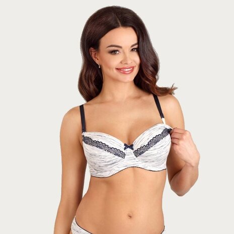 Lupoline Zwangerschapsbh / Voedingsbh White Stripes Lupoline Zwangerschapsbh / Voedingsbh White Stripes