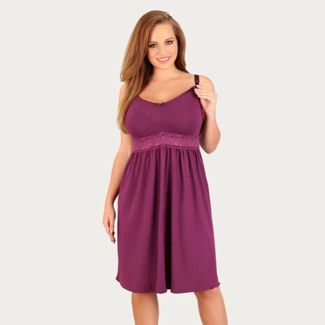 Lupoline Zwangerschapsnachtjurk / Voedingsnachtjurk Purple Dream Lupoline Zwangerschapsnachtjurk / Voedingsnachtjurk Purple Dream