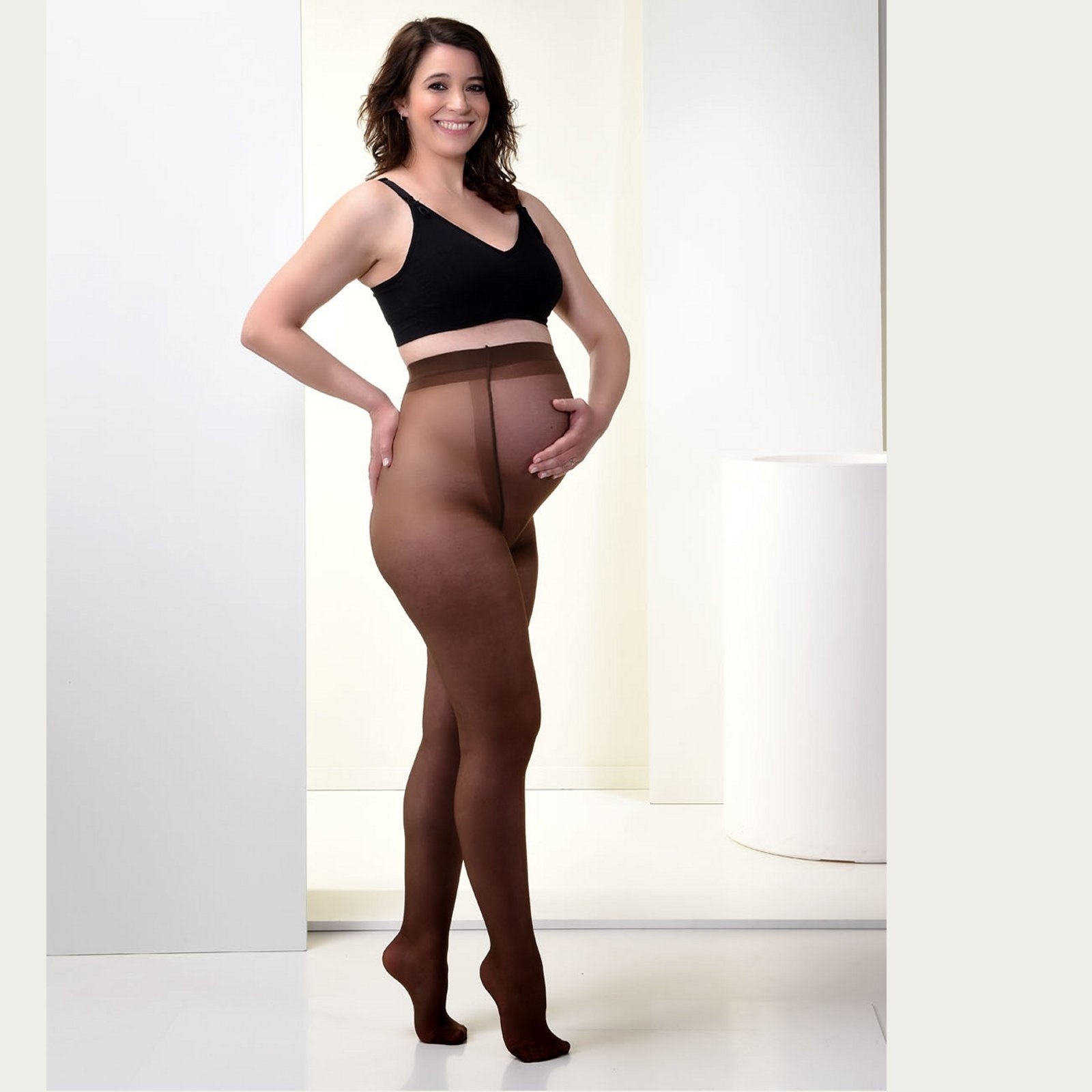 MamsyPositiepanty Zwangerschapspanty 20 Den Bruin afbeelding