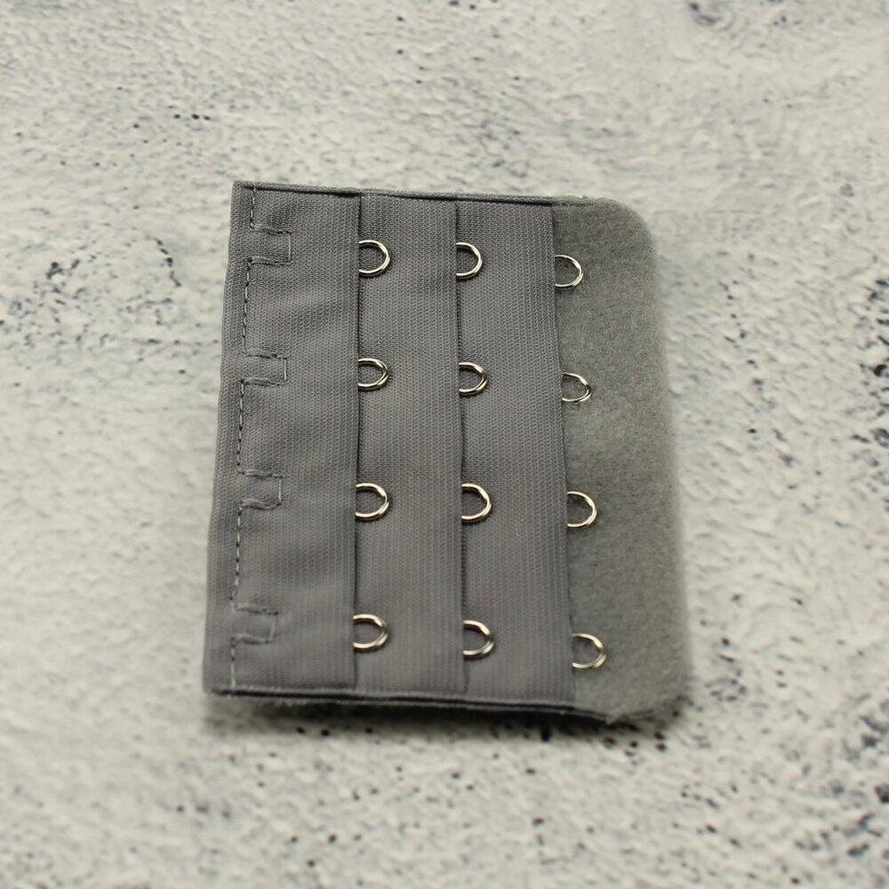 Op en Top BH Verlengstuk / Verlenger 4 Haaks Donker Grijs (per stuk)